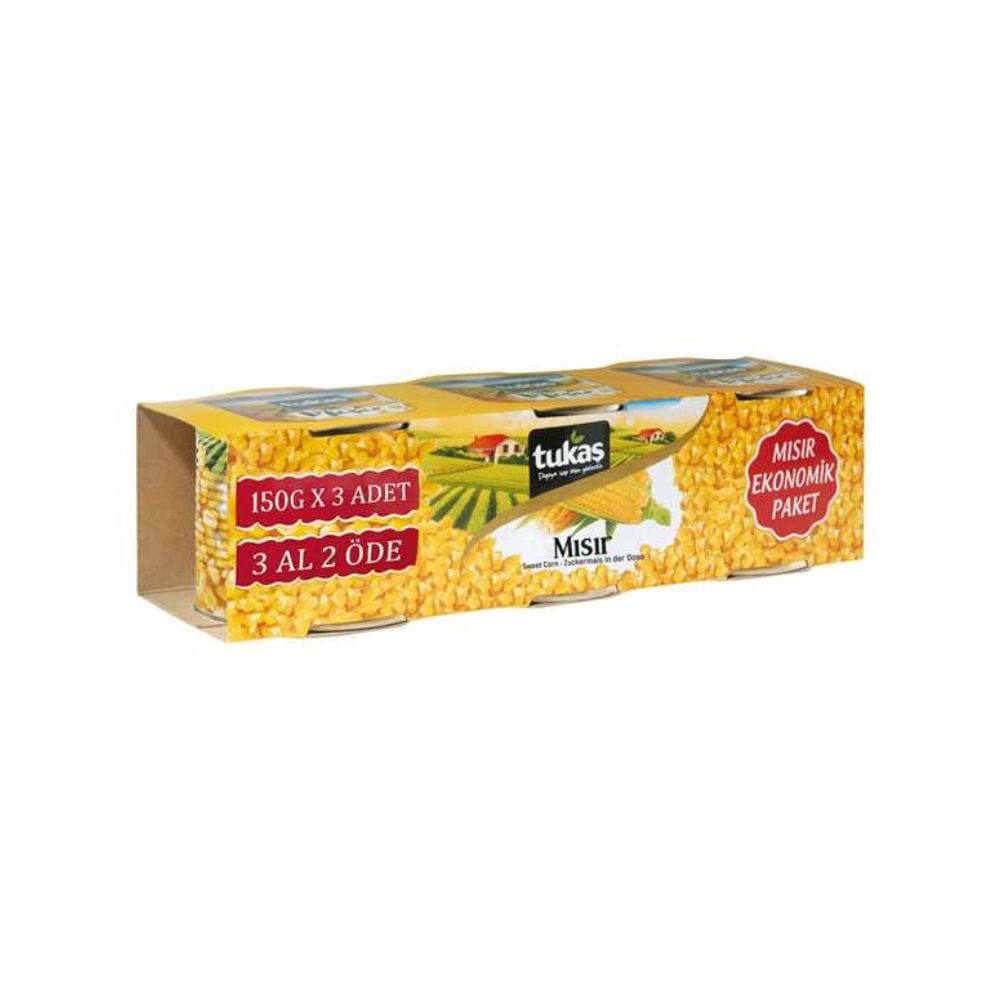 Tukaş Mısır Konservesi 3*150 Gr