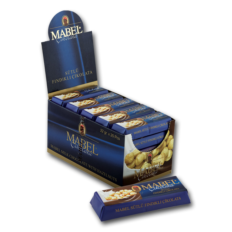 Mabel Glutensiz Sütlü Fındıklı Çikolata 22gr