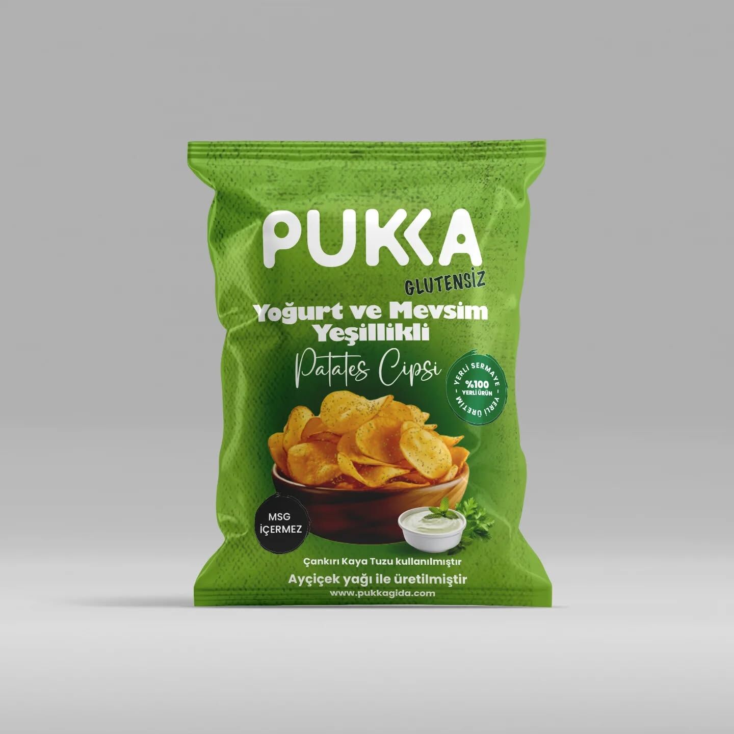 Pukka Glutensiz Yoğurt ve Mevsim Yeşillikli Cips 70 gr