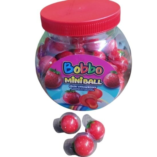 Bobbo Mini Ball Çilekli Jelly 12,5 gr