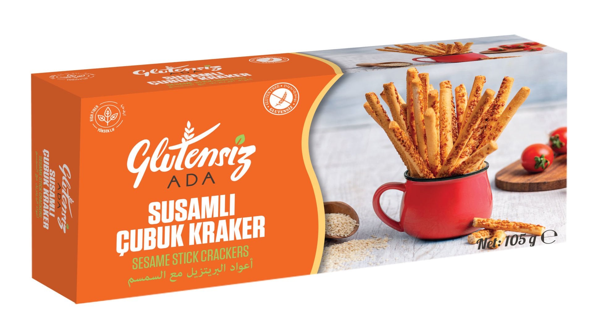 Glutensiz Ada Susamlı Çubuk Kraker 105 gr