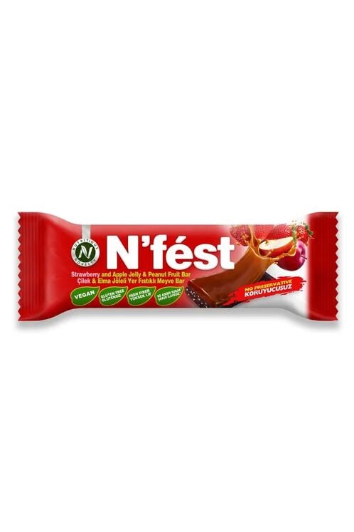 Çilek ve Elma Jöleli Yer Fıstıklı 40g