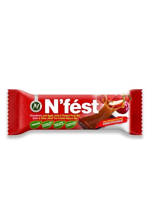 Çilek ve Elma Jöleli Yer Fıstıklı 40g