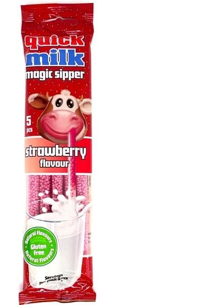 Çilekli Sihirli Pipet 5'li
