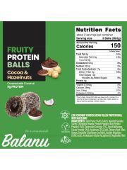 Balanu Fruity Meyveli Protein Topları Kakao Dolgulu ve Fındıklı Atıştırmalık 55 gr