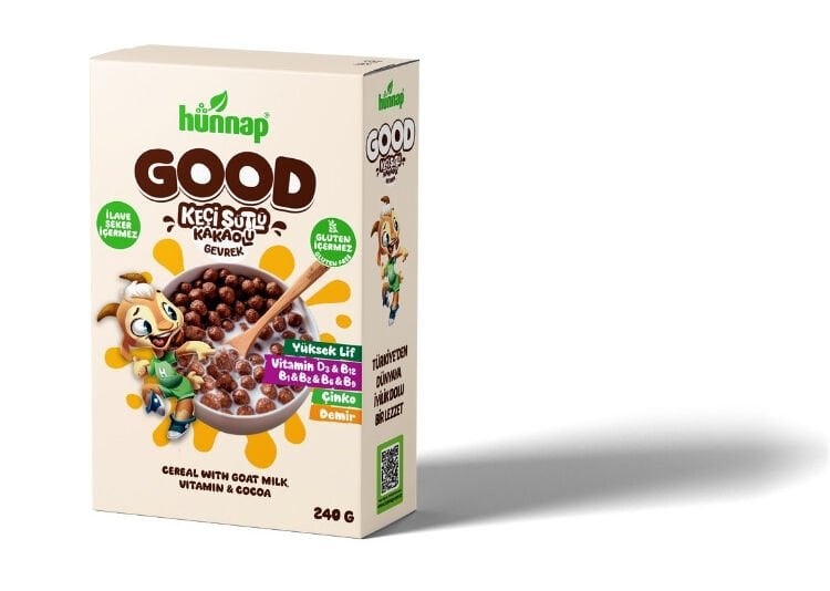 Hünnap Good Keçi Sütlü Vitaminli Kakaolu Gevrek 240gr