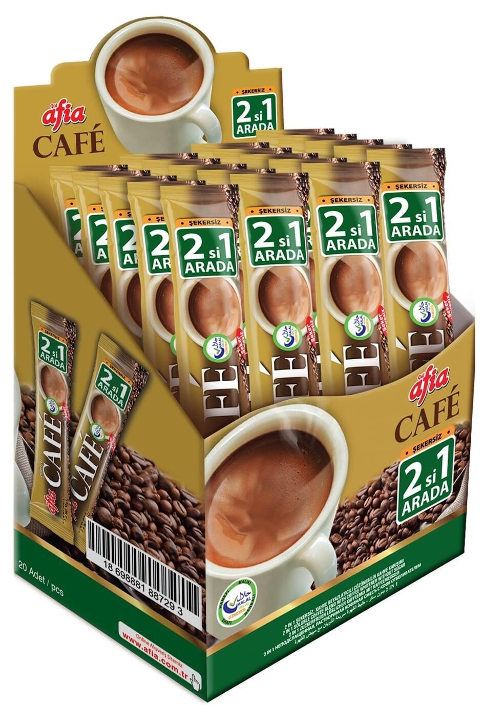 Afia Glutensiz 2si 1 Arada Kahve 20x14 Gr