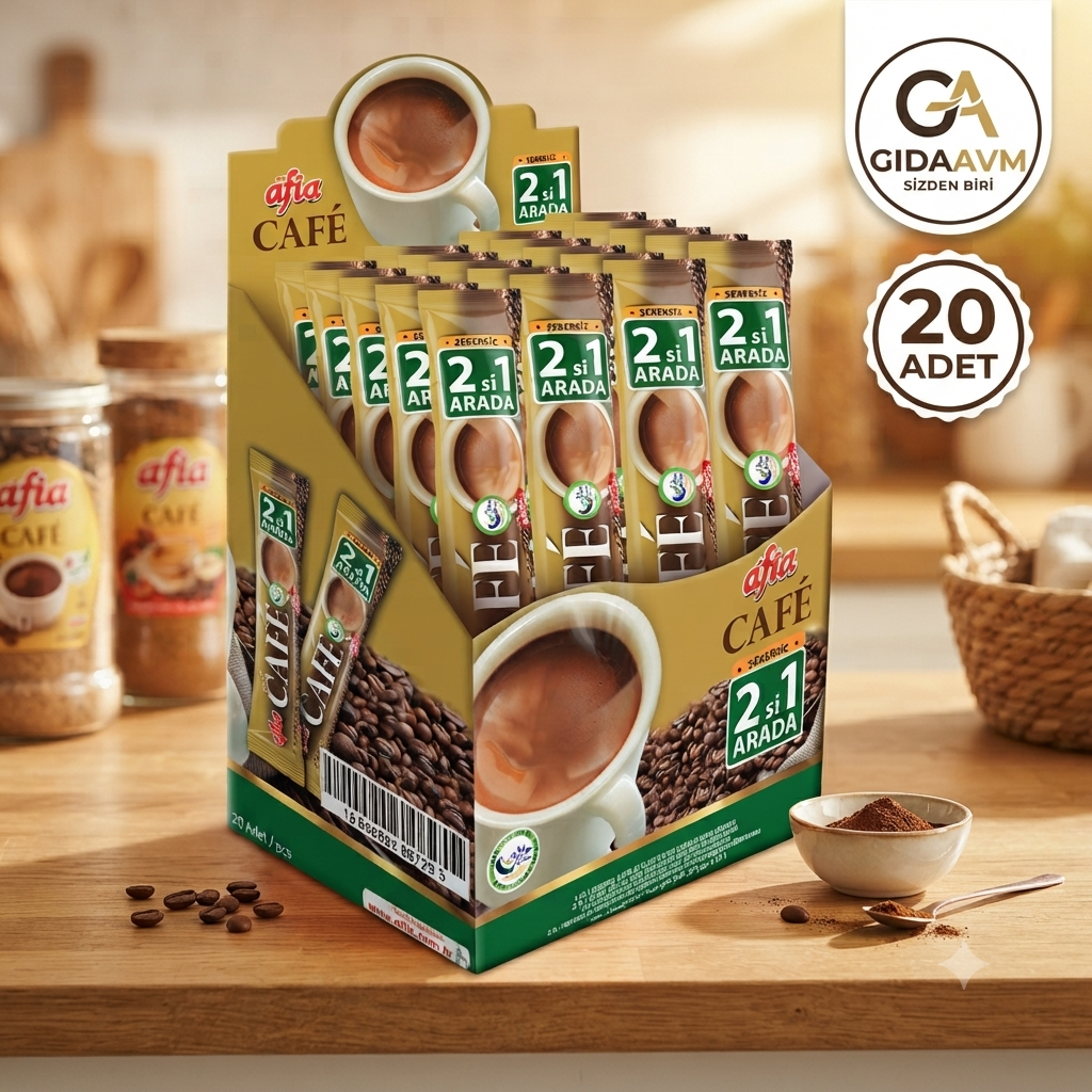 Afia Glutensiz 2si 1 Arada Kahve 20x14 Gr