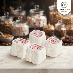 Glutensiz Çilekli Sarma Lokum 500 gr