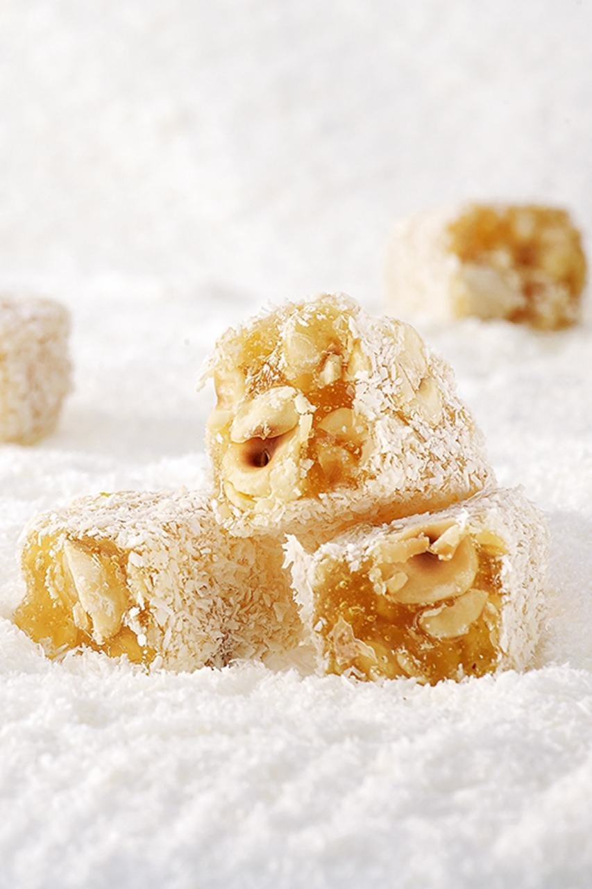 Glutensiz Hindistan Cevizli Fındıklı Lokum 500 gr