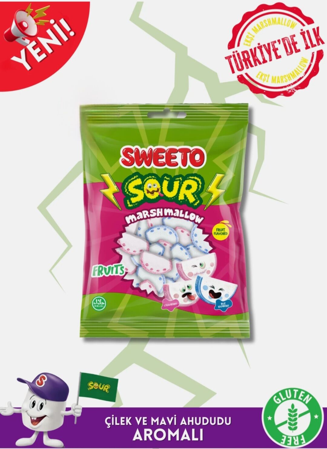 Sweeto Sour Marshmallow Fruits 100g