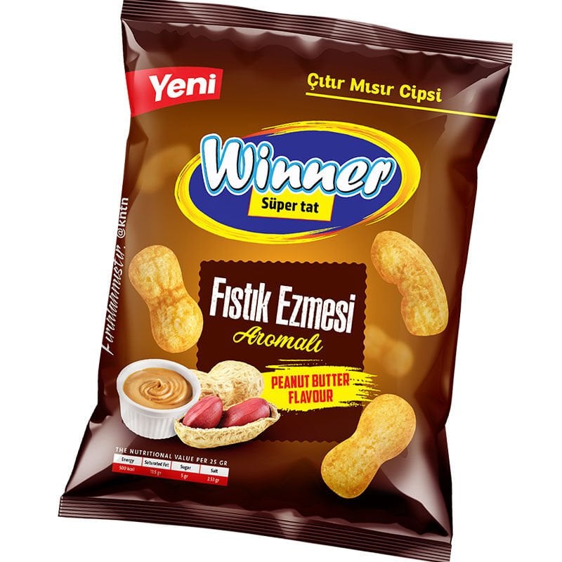 Winner Fıstık Ezmesi Aromalı Mısır Cipsi 80 gr
