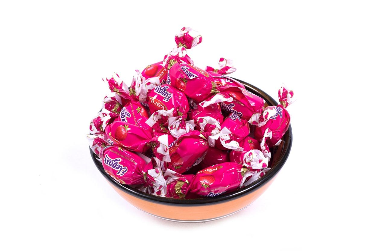 Kent Glutensiz Çilek Sulu Dolgulu Toffe Şeker 1 kg