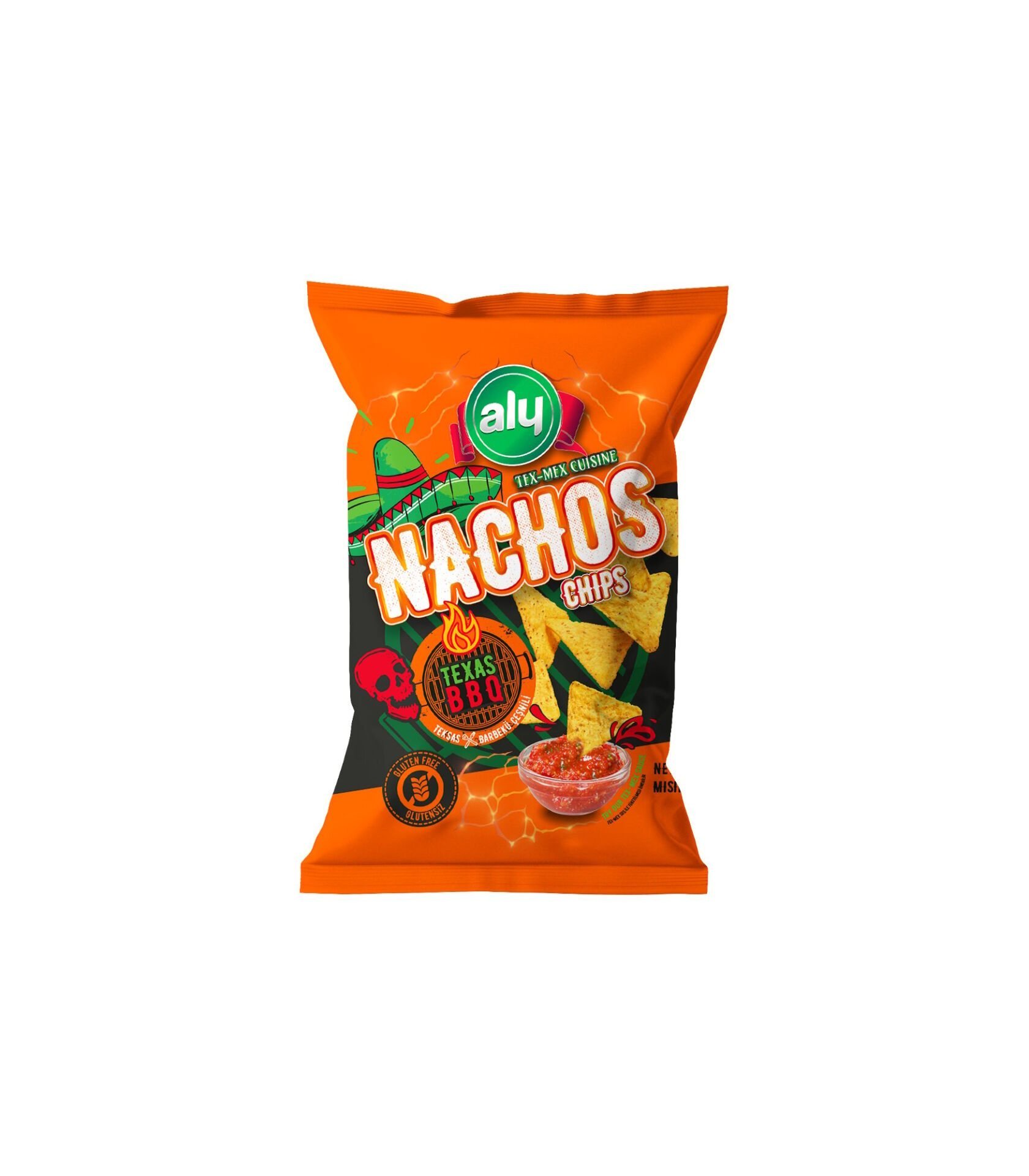 Aly BBQ Aromalı Glutensiz Nachos Cips 225 Gr