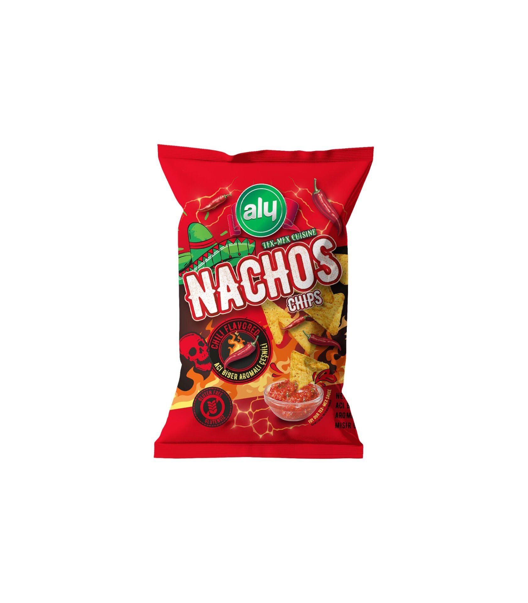 Aly Acı Biber Aromalı Glutensiz Nachos Cips 225 Gr
