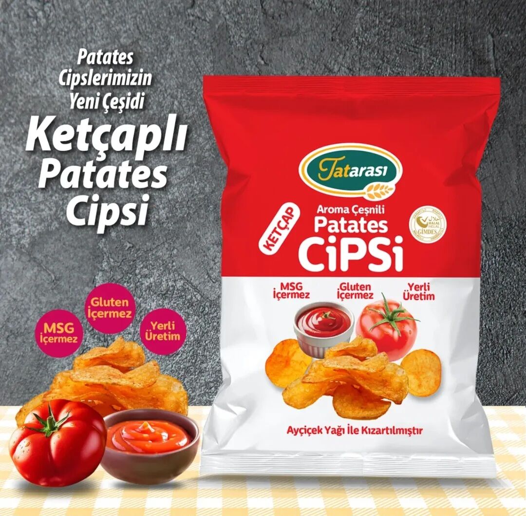 Tatarası Ketçaplı Patates Cipsi 70gr