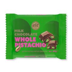Elit Bütün Antep fıstıklı Sütlü Çikolata Tablet 60g