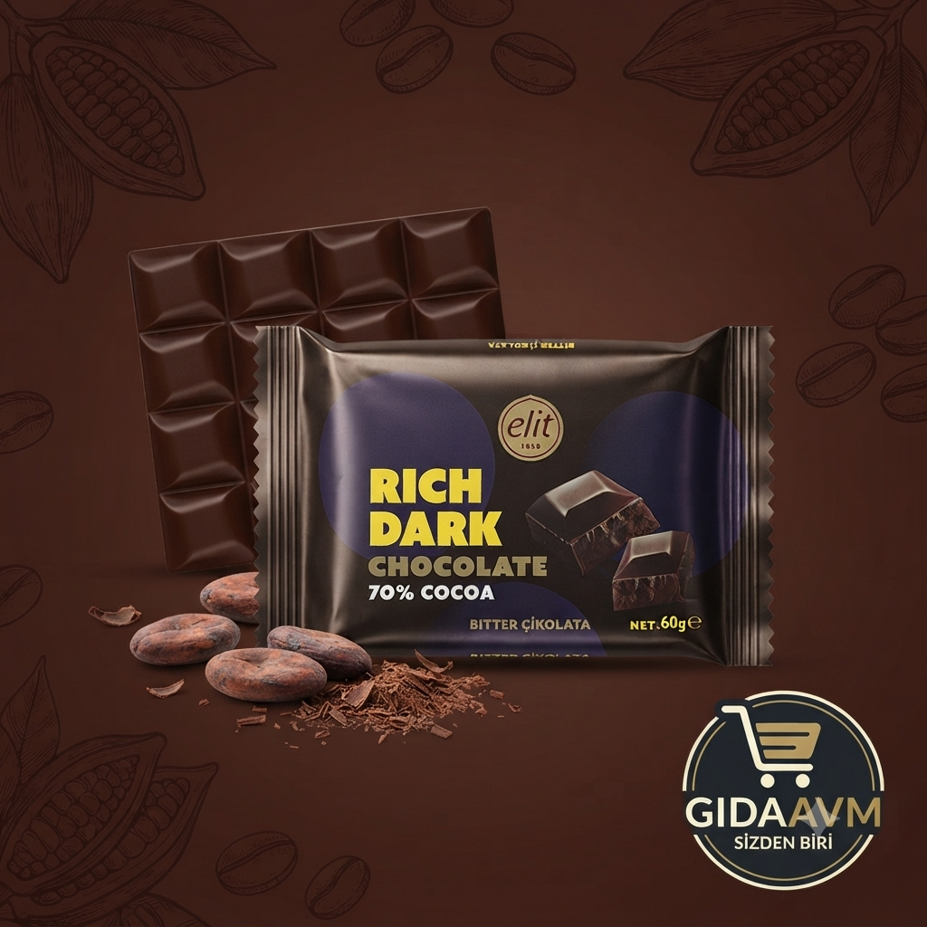 Elit %70 Bitter Çikolata Tablet 60g