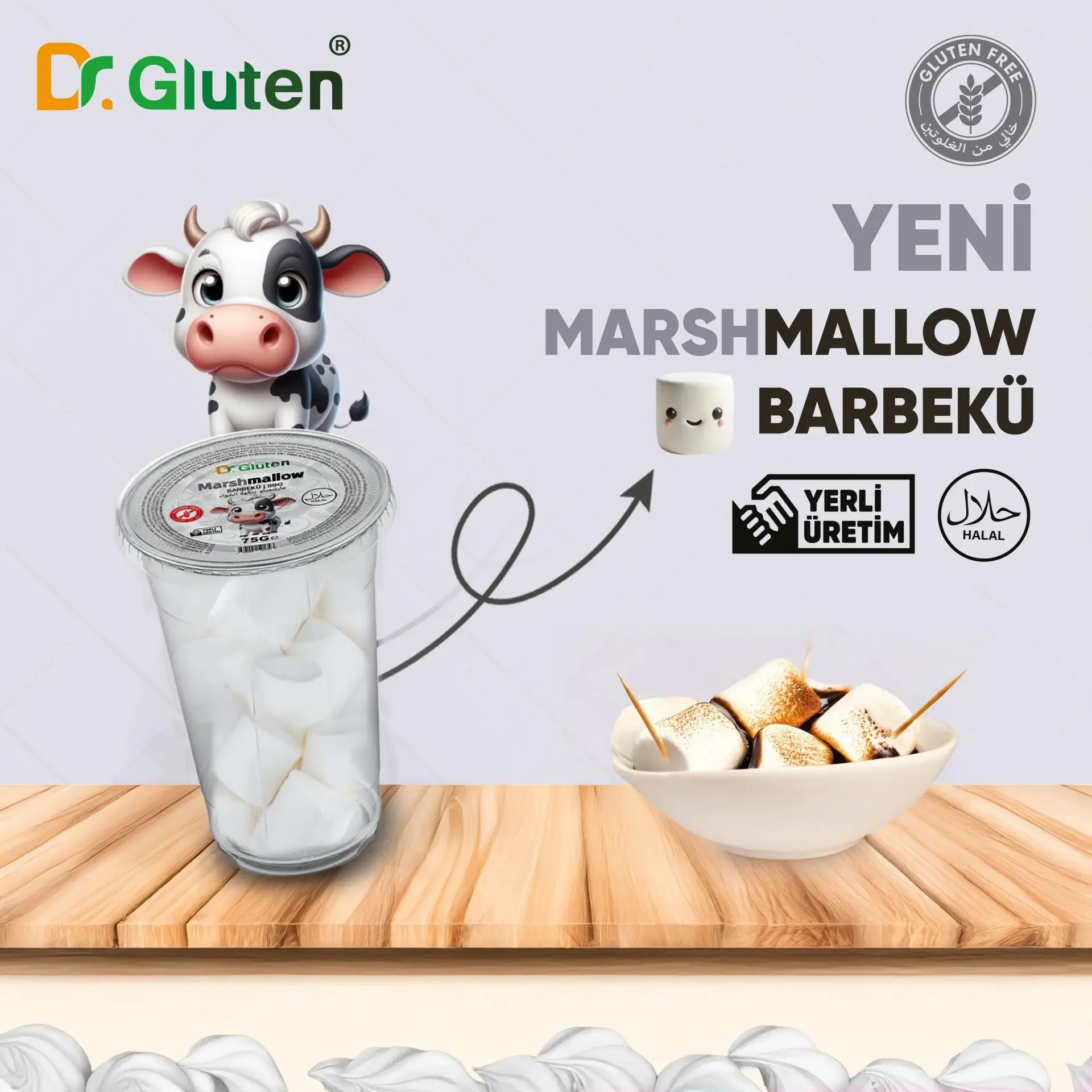 Dr Gluten Glutensiz Barbekü Marshmallow 75 gr