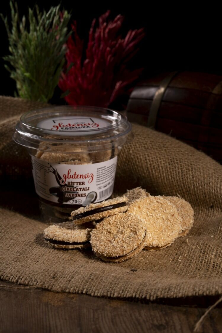 Glutensiz Hindistan Cevizli - Bitter Çikolatalı Japones - 70 Gr