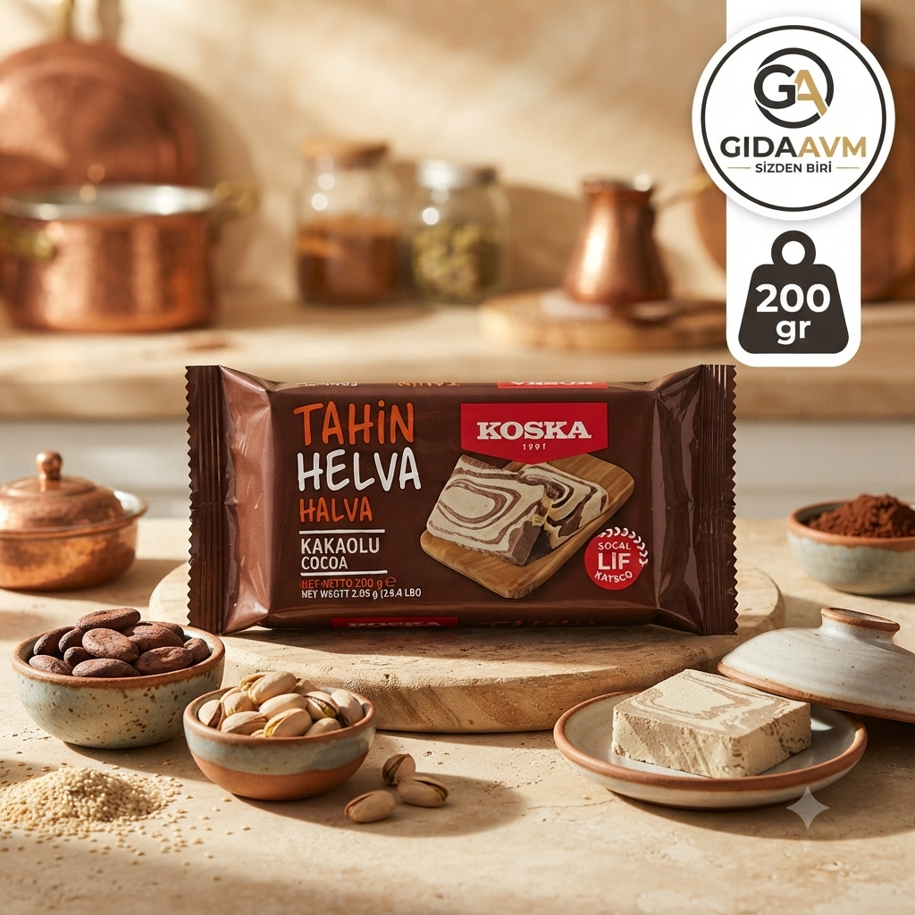 Koska Glutensiz Tahin Helva Kakaolu 200 gr