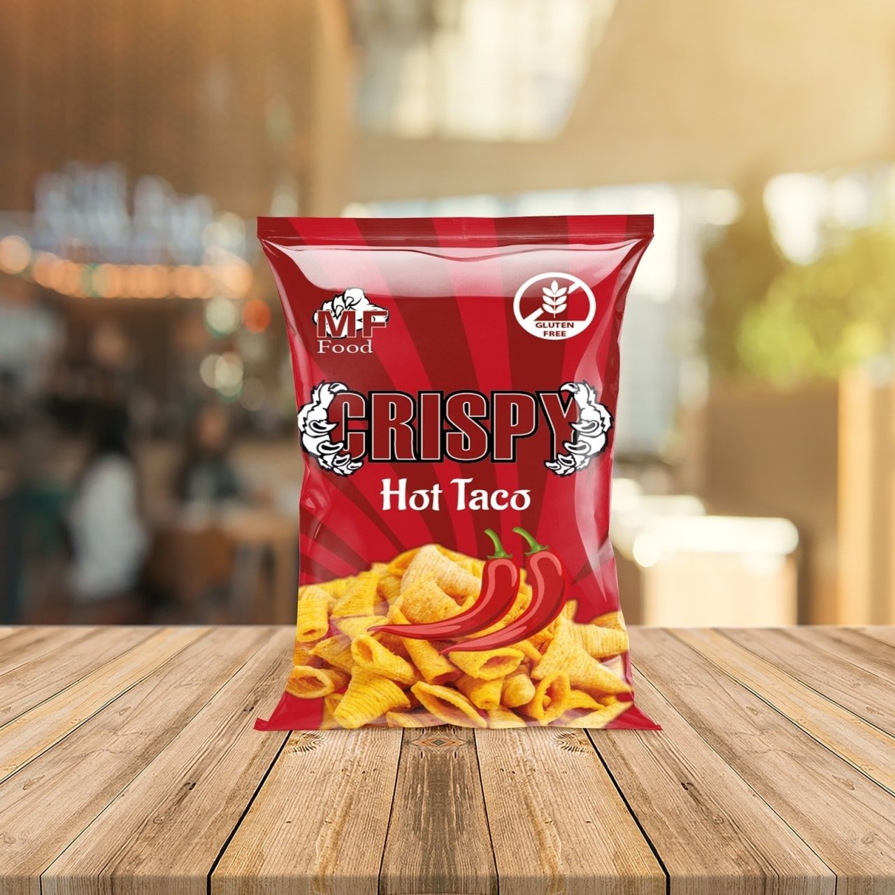 Glutensiz Crıspy Cips Hot Taco 80 gr