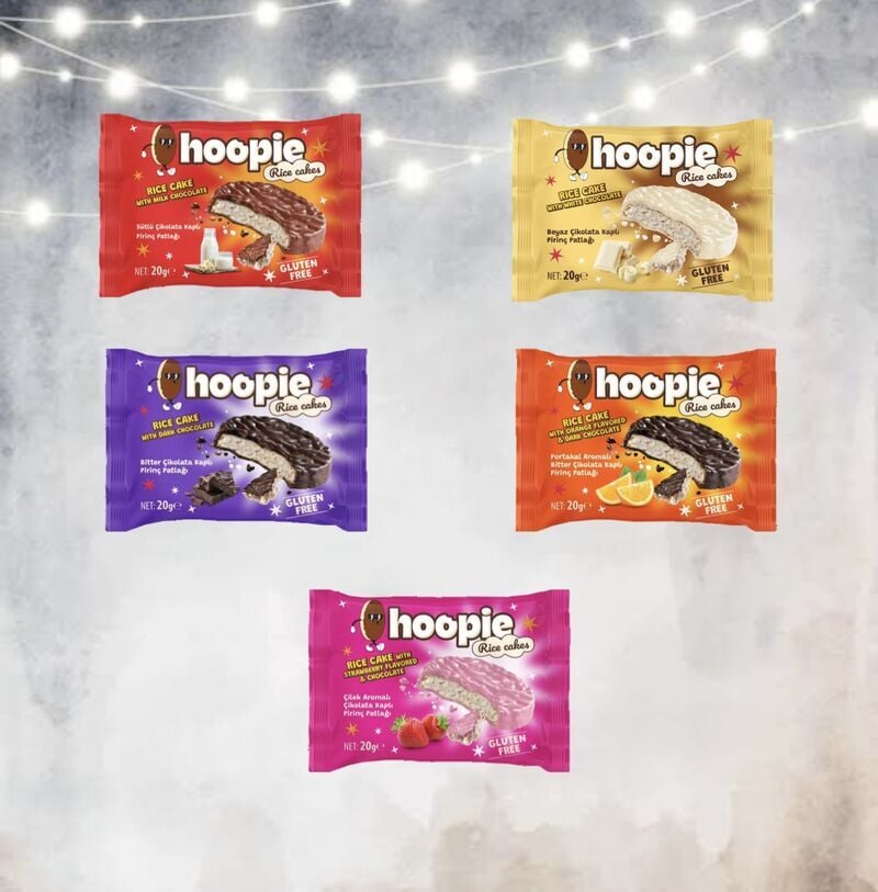 Hoopie Çikolata Kaplı Pirinç Patlağı 5 Çeşit 20g