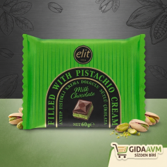 Elit Antep Fıstıklı Krema Dolgulu Sütlü Çikolata 60g