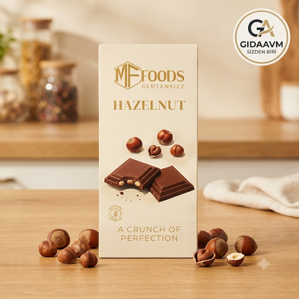MF Food Glutensiz Fındıklı Tablet Çikolata 100 gr