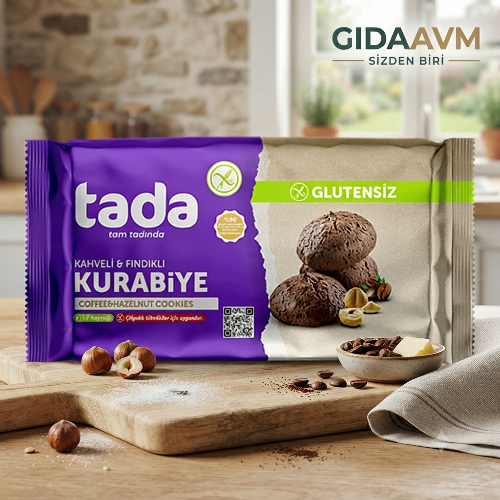 Glutensiz Kahveli ve Fındıklı Kurabiye 75 gr
