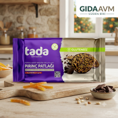 Glutensiz Portakal Kabuğu Parçacıklı Çikolata Kaplı Pirinç Patlağı