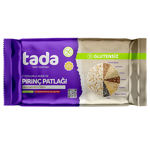 Glutensiz 7 Tohumlu Mısır ve Pirinç Patlağı 60 gr (TETT 05/03/2026)