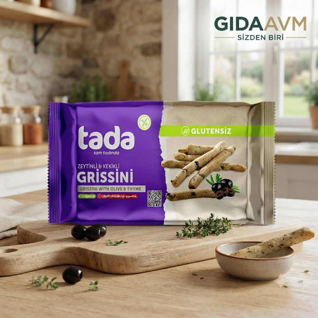 Glutensiz Zeytinli ve Kekikli Grissini 75 gr