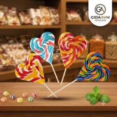 Glutensiz Candy Fox Kalp Lolipop Şeker