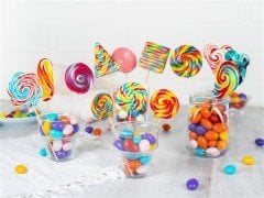 Glutensiz Candy Fox Yuvarlak Lolipop Şeker