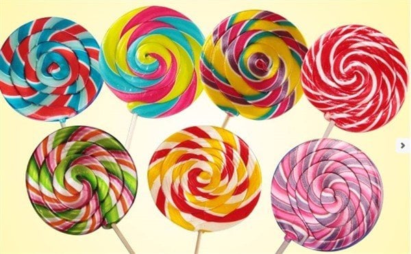Glutensiz Candy Fox Yuvarlak Lolipop Şeker