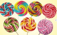 Glutensiz Candy Fox Yuvarlak Lolipop Şeker