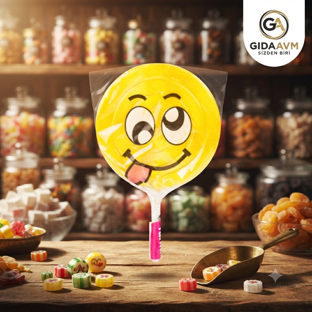 Glutensiz Gülen Yüz Lolipop Şeker