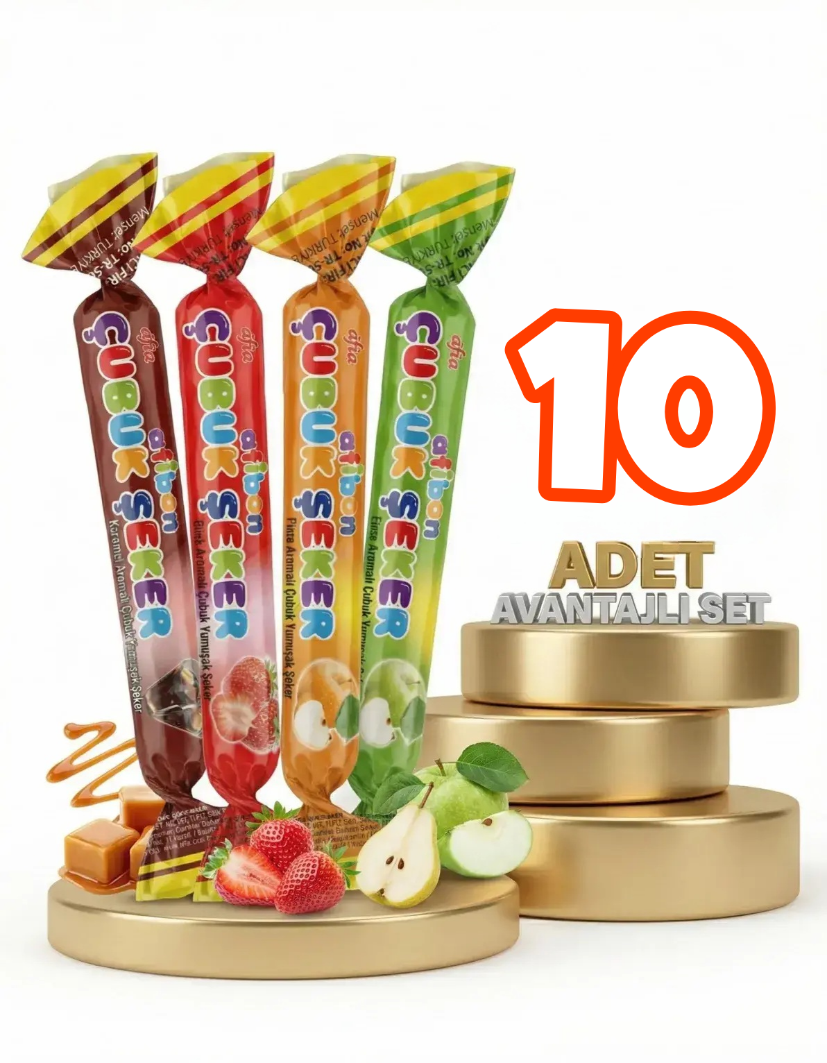 Afia Afibon Karışık Çubuk Şeker 10x6,7 Gr