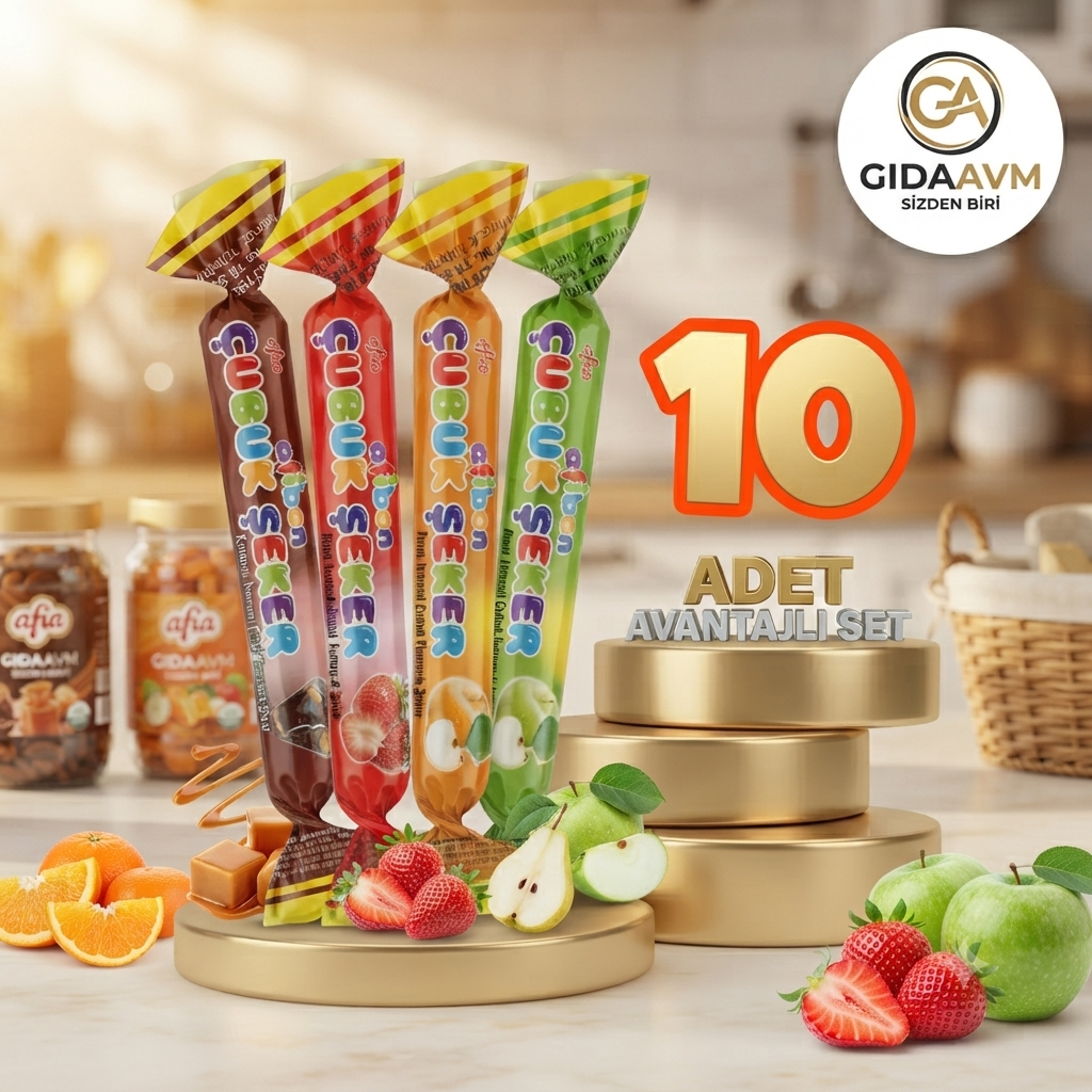 Afia Afibon Glutensiz Karışık Çubuk Şeker 10x6,7 Gr