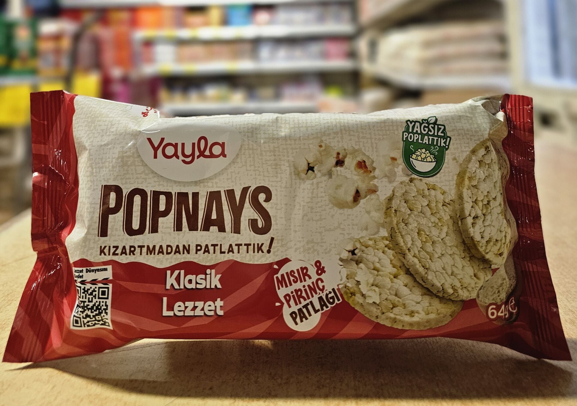 Yayla Glutensiz Popnays Klasik Lezzet Mısır ve Pirinç Patlağı 64 gr