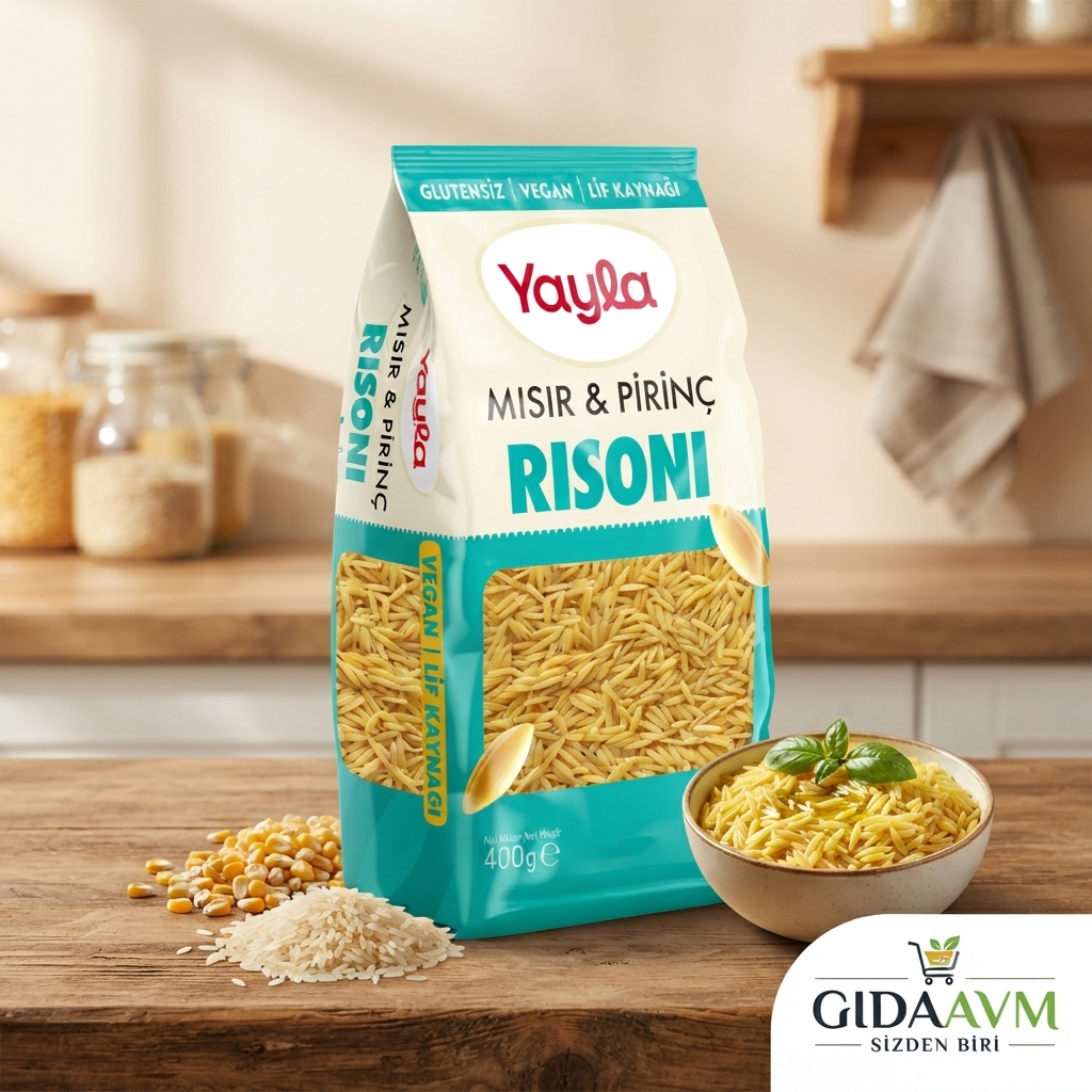 Yayla Glutensiz Mısır ve Pirinç Arpa Şehriye Rısonı 400 gr
