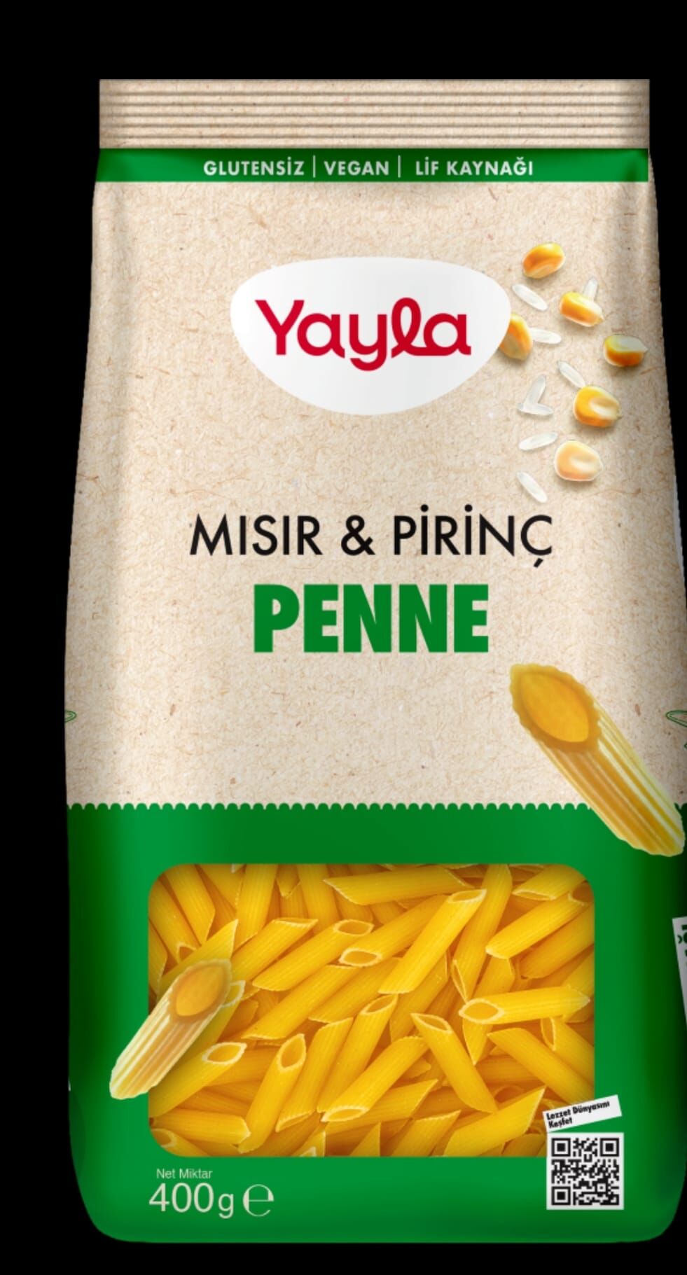 Yayla Glutensiz Mısır ve Pirinç Makarnası Penne 400 gr