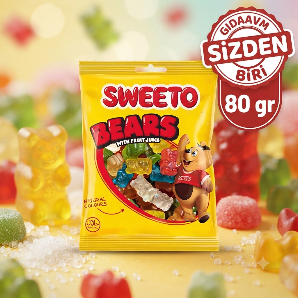 Sweeto Gummy Glutensiz Bears 80g