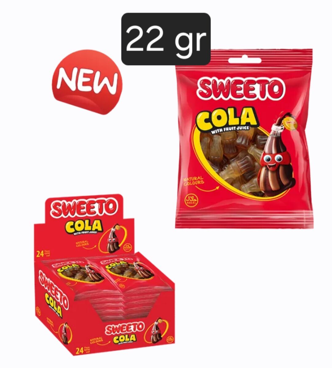Sweeto Gummy Cola Glutensiz Jelibon 22g