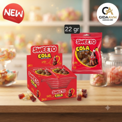 Sweeto Gummy Glutensiz Cola Glutensiz Jelibon 22g