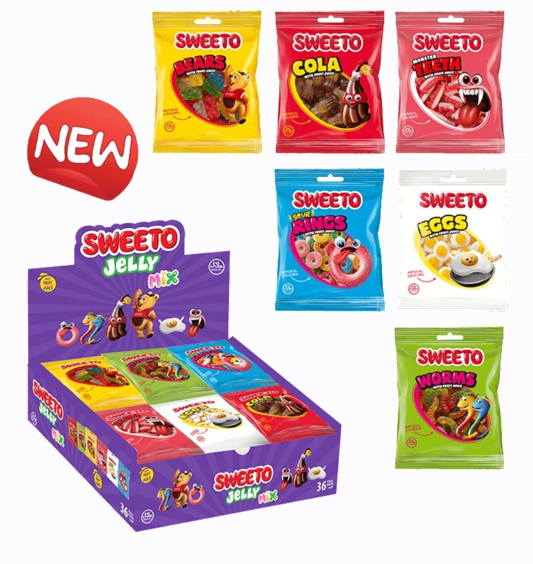 Sweeto Gummy Mix Glutensiz Jelibon 36 Adet 22g