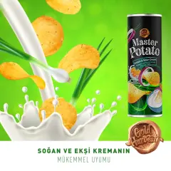 Master Potato Ekşi Krema ve Soğan Aromalı Glutensiz Cips 160G