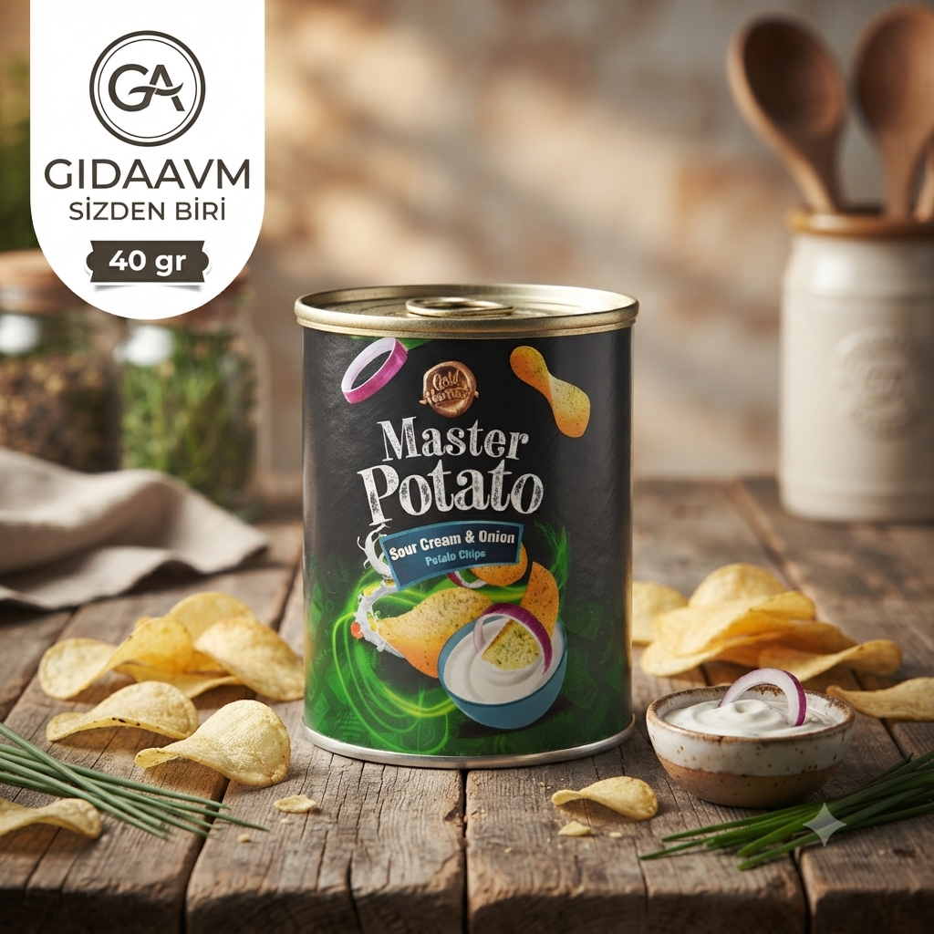 Master Potato Soğanlı & Ekşi Kremalı Glutensiz Cips 40 gr
