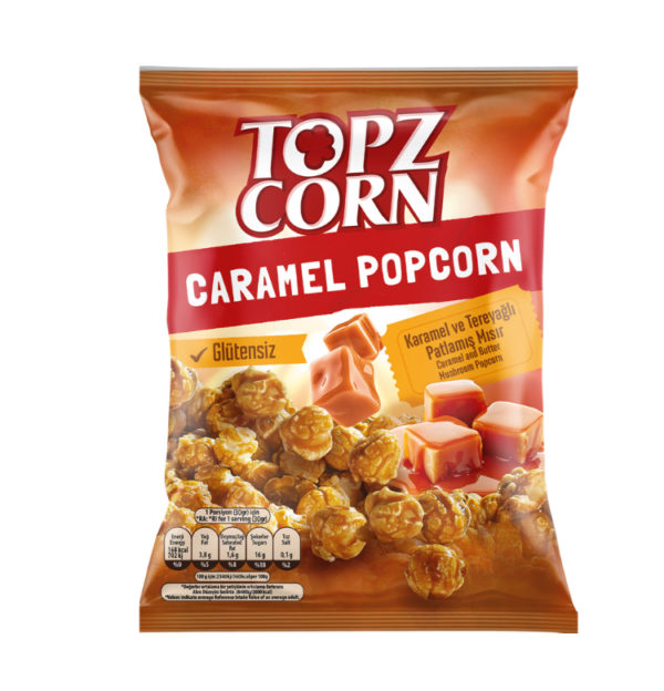 Topz Corn Karamel ve Tereyağlı Patlamış Mısır 100 gr